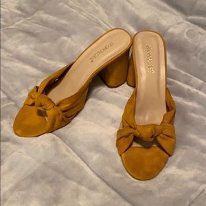 Yellow summer heels
